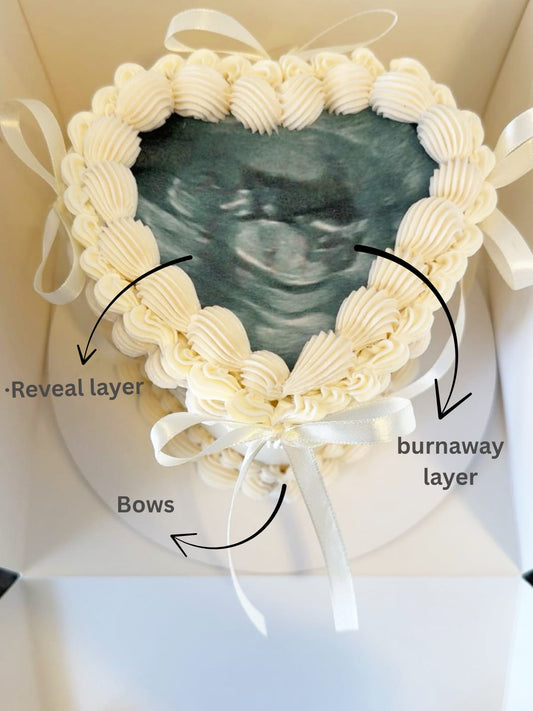 Heart Shape Burn-away Cake