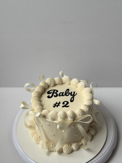 Classic Bow & Hearts Cake