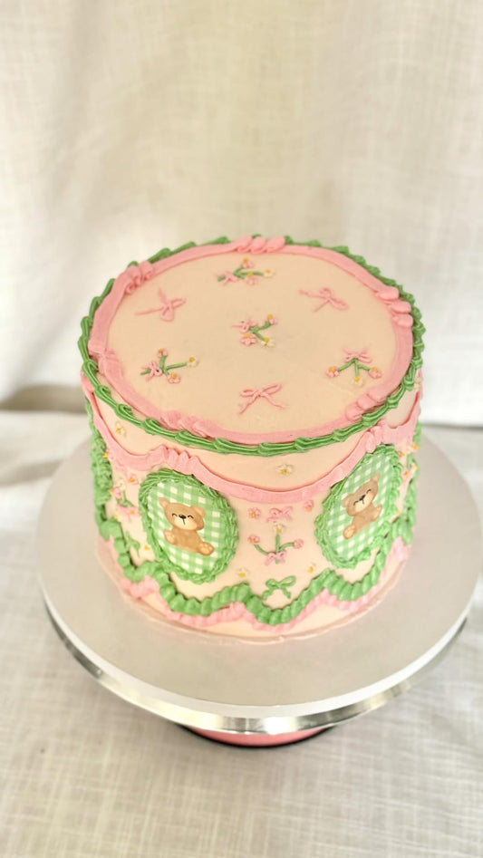 Vintage Teddy Bear Cake